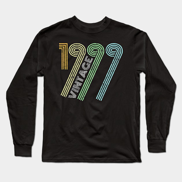 Vintage 1999 Retro 90's 20th Birthday Gift Long Sleeve T-Shirt by peter2art